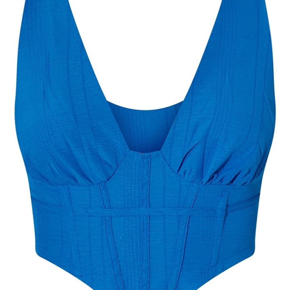 PrettyLittleThing Cobalt Blue Corset Top
